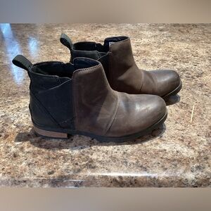 Sorel Women's Brown and Black Ankle Booties